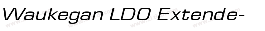 Waukegan LDO Extende字体转换